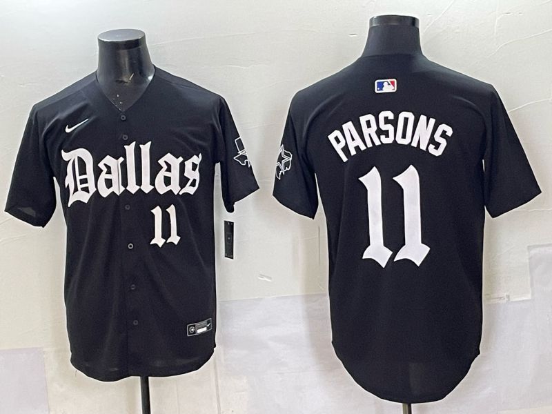 Men 2025 Nike Dallas Cowboys #11 Parsons Black 5th generation Joint Name Limited NFL Jersey 03->dallas cowboys->NFL Jersey